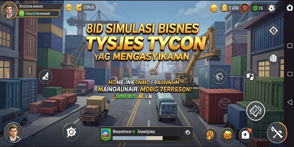 Tampilan menarik dari gameplay 8ID yang menggambarkan simulasi bisnis.