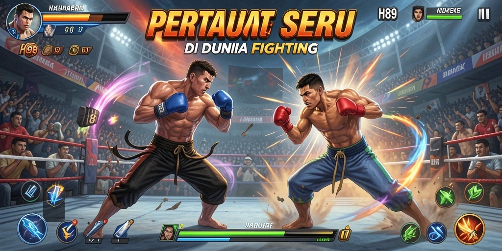 Tampilan gameplay H89 yang intens dan mendebarkan dalam pertempuran Fighting.