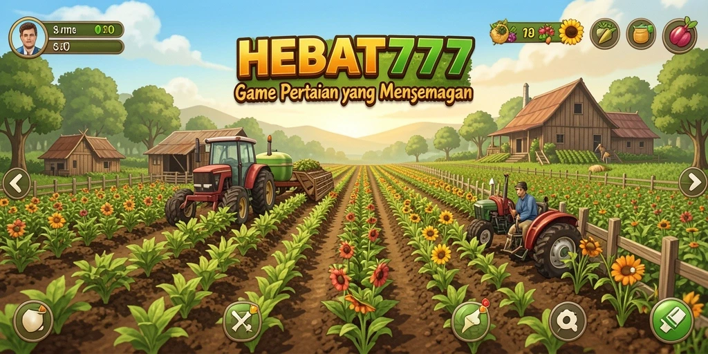Screenshot HEBAT777 memperlihatkan gameplay bertani yang menarik dan menyenangkan.