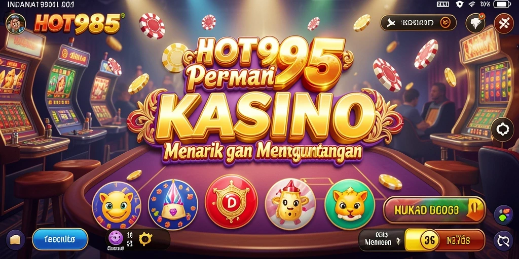 Tampilan gameplay yang menakjubkan dari HOT985 dalam suasana Kasino.