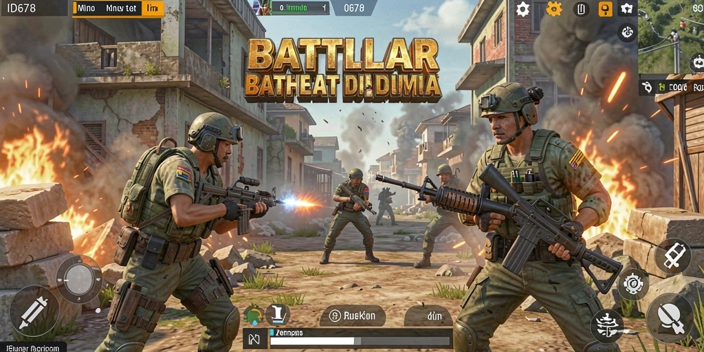 Gameplay seru dalam ID678 menunjukkan aksi Battle Royale yang menegangkan.