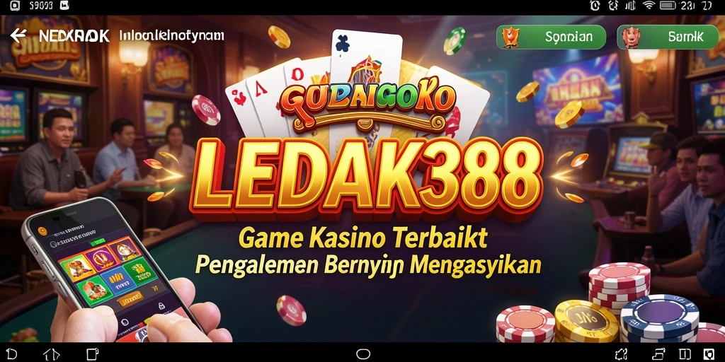 Tampilan permainan kasino yang mendebarkan di LEDAK388.