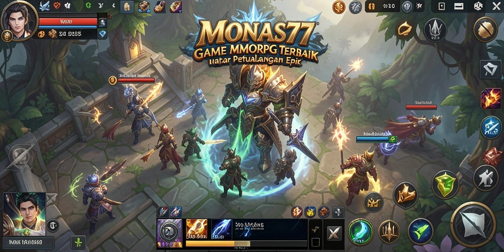 Screenshot gameplay MMORPG MONAS77 menampilkan aksi seru dan eksplorasi mendalam.