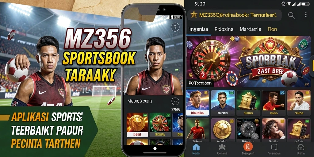 Screenshot MZ356 menampilkan antarmuka taruhan olahraga yang dinamis.