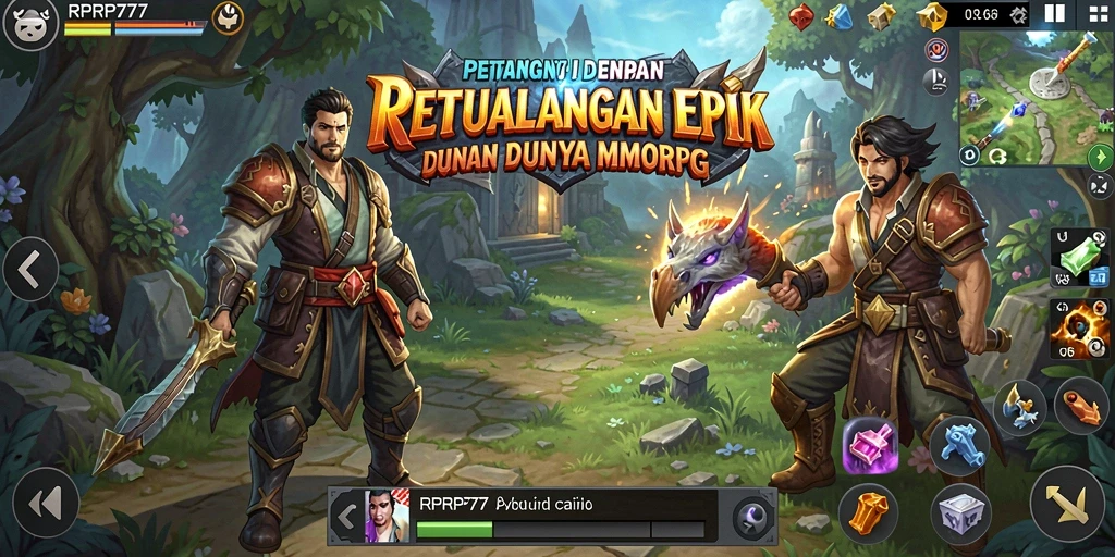 Gameplay RPRP777 dengan pertempuran seru dan petualangan menakjubkan.