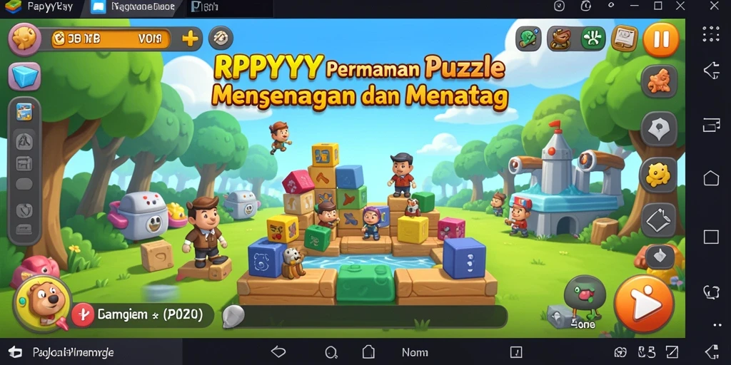Tampilan gameplay RPYYY dengan teka-teki yang menarik.