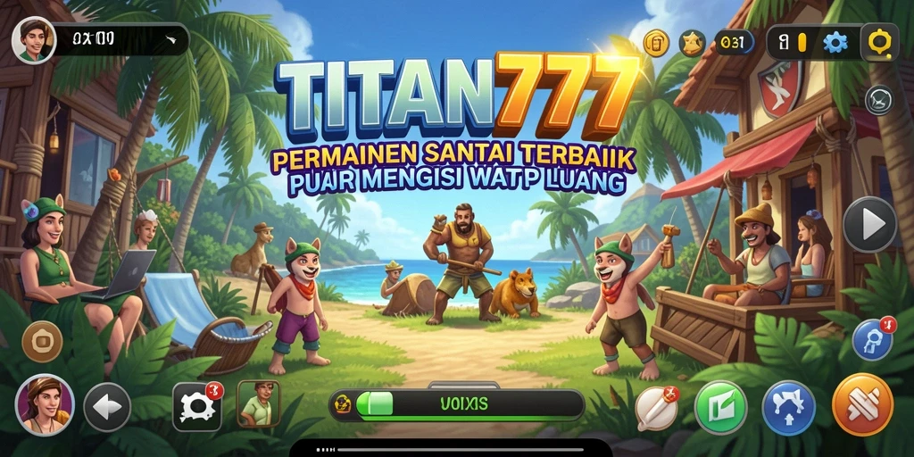Tampilan gameplay santai dan ceria dari TITAN777.
