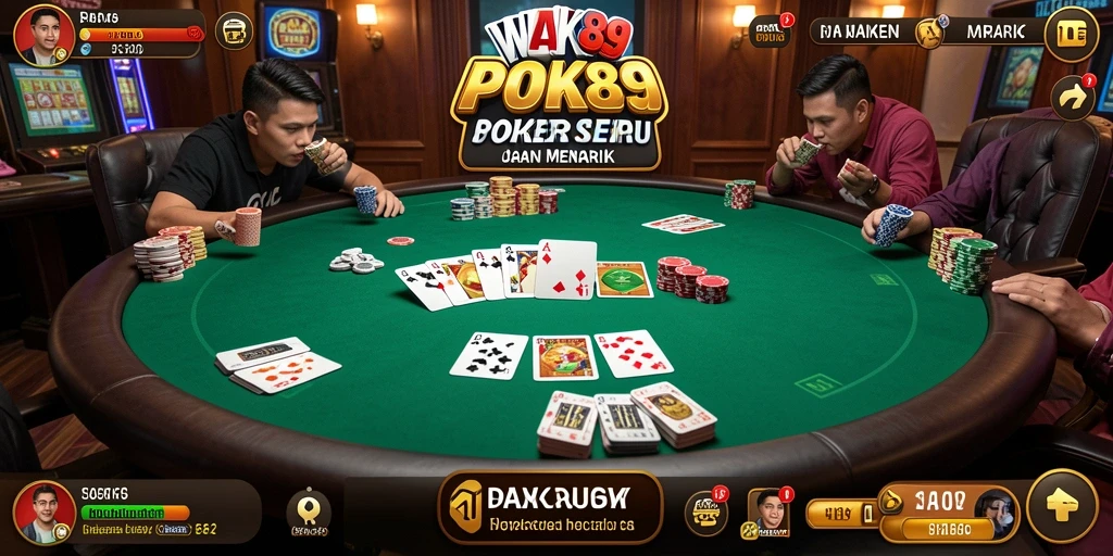 Tampilan gameplay menarik dari aplikasi WAK89 poker