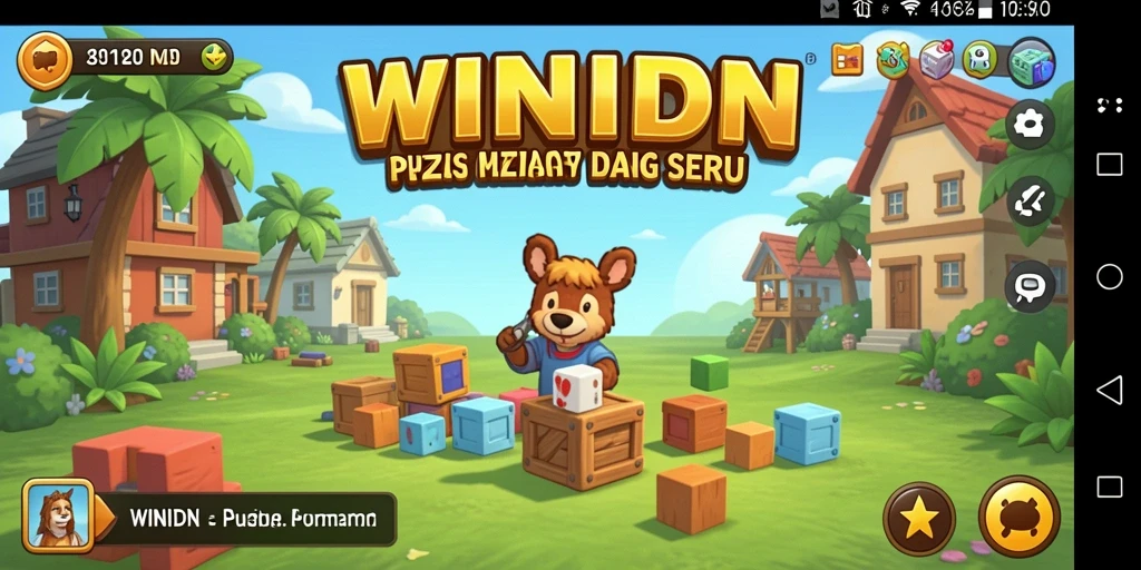 Screenshot utama WINIDN menampilkan gameplay Puzzle yang seru.