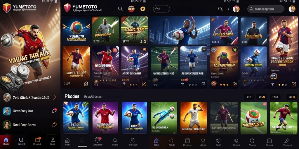 Screenshot YUMETOTO menampilkan proses taruhan olahraga yang menarik.