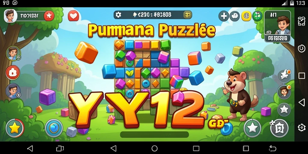 Tampilan menarik gameplay puzzle YY123 yang menantang.
