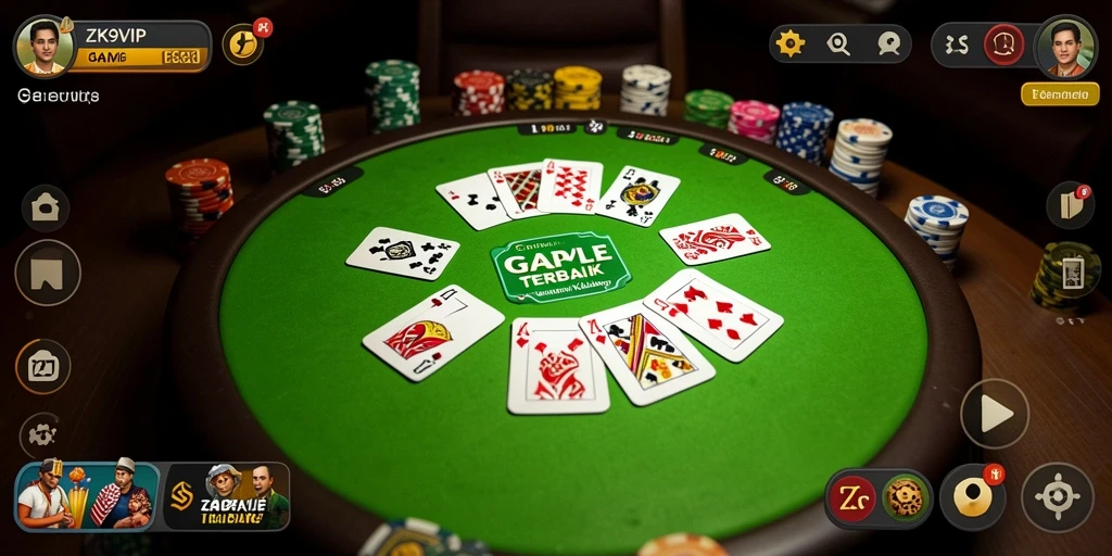 Tampilan gameplay Gaple yang menarik di ZK9VIP.